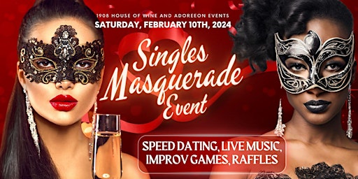 Singles Masquerade Event & Mixer - Speed Dating, Live Music, Games primary image
