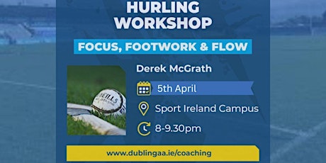 Focus, Footwork, and Flow Hurling Workshop for Coaches primary image
