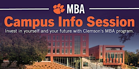 Clemson MBA Group Info Session | Clemson Students & Staff ONLY primary image