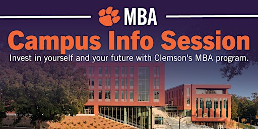 Imagem principal de Clemson MBA Group Info Session | Clemson Students & Staff ONLY