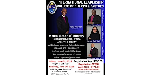 Imagem principal do evento International Leadership College of Bishops & Pastors