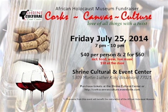 Corks.Canvas.Culture ~ African Holocaust Museum Fundraiser primary image