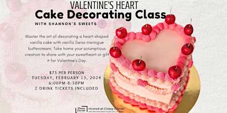 Valentine's Heart Cake Decorating Class primary image