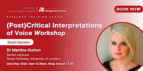 CCI’s Research Training Series: (Post)Critical Interpretations of Voice