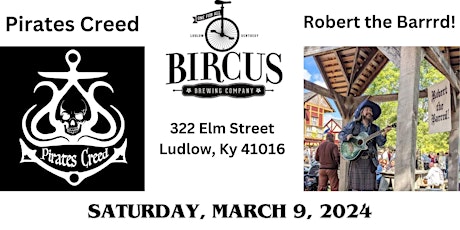 Tix available at Door Pirates Creed at Bircus with Robert the Bard primary image