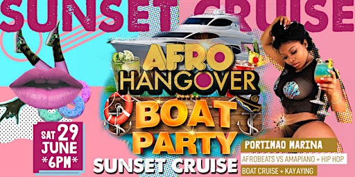 Imagem principal do evento AFRO HANGOVER SUNSET BOAT PARTY (KAYAK & CAVES TOUR  ) BE A FCKN TOURIST