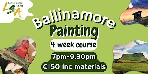 Imagem principal do evento (B) Painting Class, 4 Tue Eve's, 7-9:30pm, Apr 9th. 16th, 23rd & 30th April