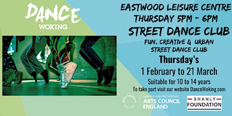 Imagem principal do evento Dance Woking Street Dance Club Eastwood Leisure Centre, Sheerwater