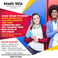 Primaire afbeelding van Math Tutoring and Homework help for K-Algebra!