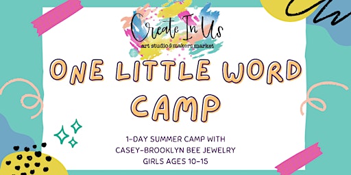 Primaire afbeelding van One Little Word Camp (1-day Camp)