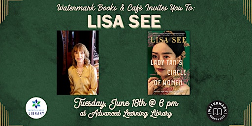 Image principale de Watermark Books & Cafe Invites You to Lisa See