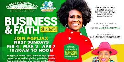 Primaire afbeelding van BUSINESS AND FAITH SUNDAYS at THRASHER HORNE with GPLJAX