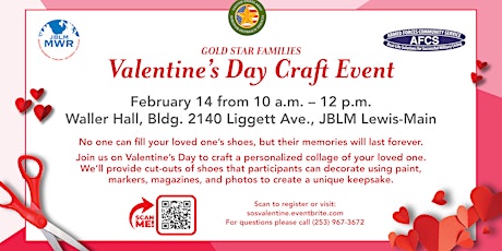 Gold Star Family Valentine's Day Craft Event primary image