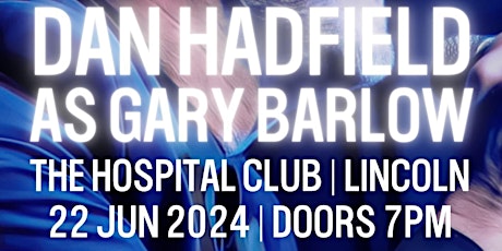 Dan Hadfield performing as Gary Barlow at Lincoln Hospital Social Club