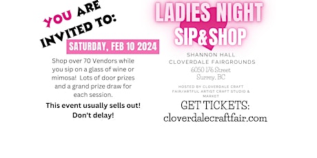 Immagine principale di Ladies Night Sip and Shop - Valentines Edition 