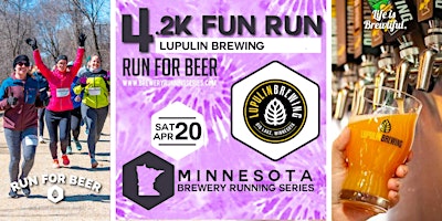 Image principale de 4.2k Beer Run x Lupulin Brewing | 2024 MN Brewery Running Series