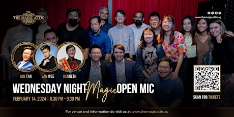 Wednesday Night Magic Open Mic with Ian Tan, San Wee, and Kenneth Chia! primary image
