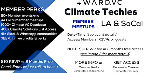 Immagine principale di Climate Techies Los Angeles Cleantech & Sustainability Networking Meetup 