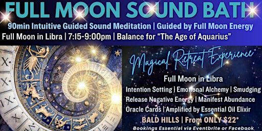 Hauptbild für Full Moon in Libra  Sound Bath | Celebrating ‘The Age of Aquarius”