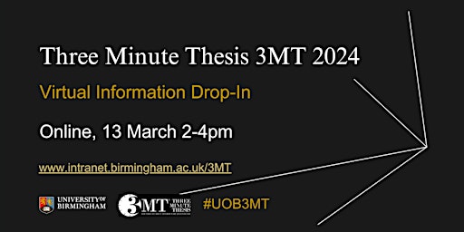 PGR Three Minute Thesis 2024: Information Drop-in (Online) primary image