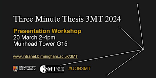 PGR Three Minute Thesis 2024: Presentation Workshop (In-Person) primary image