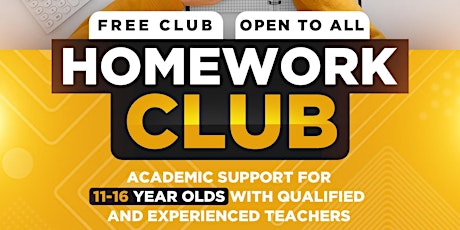 Primaire afbeelding van Homework Club | Ages 7+ |Every Sunday | Open to All