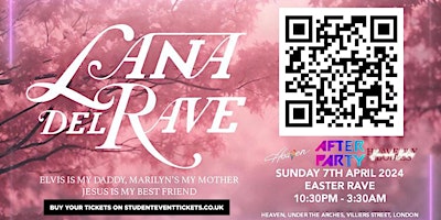 LANA DEL RAVE @ HEAVEN - SUNDAY 7TH APRIL primary image