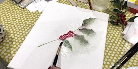 Festive Floral Watercolour Painting