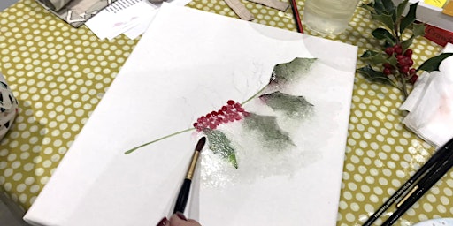 Festive Floral Watercolour Painting  primärbild