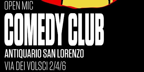 Stand Up Comedy Antiquario San Lorenzo 2 Febbraio 21:30 Ingresso libero primary image