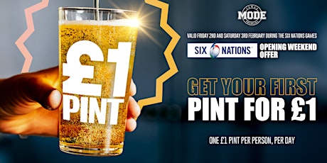 Six Nations - £1 Pint Offer primary image