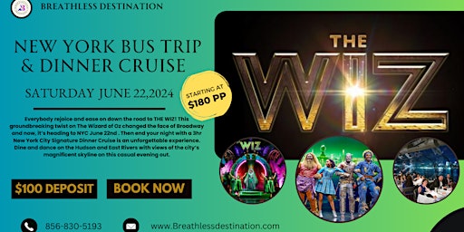Immagine principale di New York Bus Trip & Dinner Cruise- The Wiz 