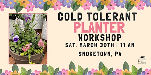 Imagem principal do evento Cold Tolerant Plant Workshop (Smoketown Location)