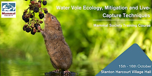 Imagem principal do evento Water Vole Ecology, Mitigation and Live-Capture Techniques