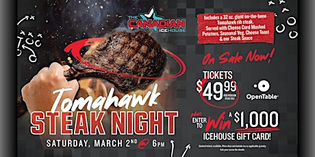 Image principale de Tomahawk Steak Night | The Canadian Icehouse