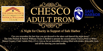 Primaire afbeelding van Chesco Adult Prom: A night for charity in support of Safe Harbor