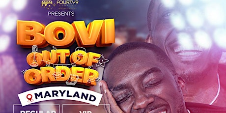 BOVI OUT OF ORDER WORLD TOUR MARYLAND