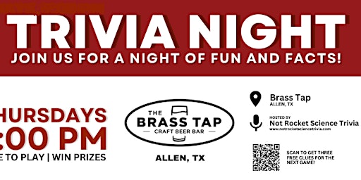 The Brass Tap Trivia Night in Allen primary image