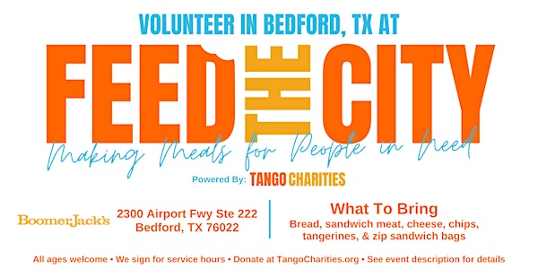 Feed The City Bedford: Making Meals for People In Need