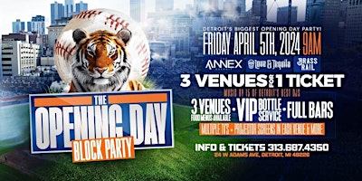 Primaire afbeelding van The Opening Day Block Party on Friday, April 5th. 3 venues for 1 ticket!