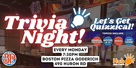 Monday Trivia @ Boston Pizza (Goderich)