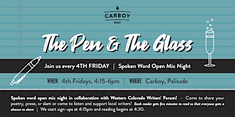 The Pen and The Glass Open Mic Night