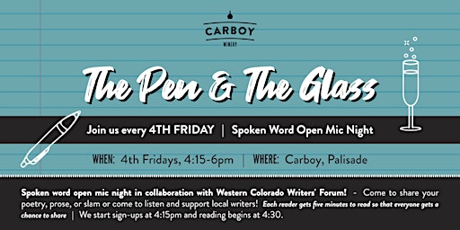 The Pen and The Glass Open Mic Night primary image