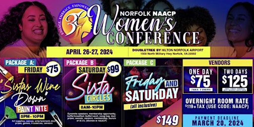 Immagine principale di NAACP Norfolk  7098 3E: Engage, Embrace, Empower Women's Conference 