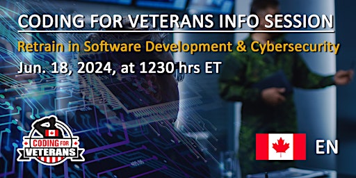 Coding for Veterans Online Info Session - Jun. 18, 2024, at 1230 hrs ET primary image