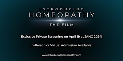 Introducing Homeopathy ~ Exclusive Private Screening primary image