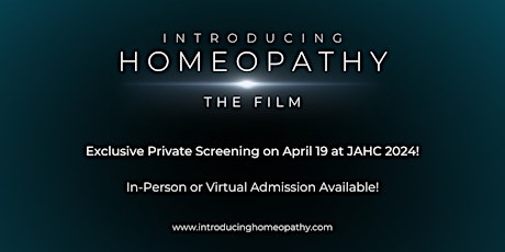 Introducing Homeopathy ~ Exclusive Private Screening