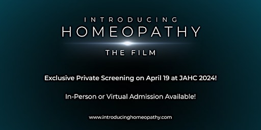 Introducing Homeopathy ~ Exclusive Private Screening primary image