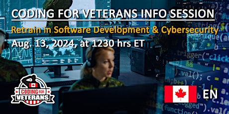 Coding for Veterans Online Info Session - Aug. 13, 2024, at 1230 hrs ET