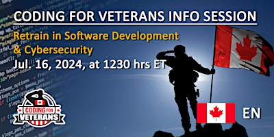 Hauptbild für Coding for Veterans Online Info Session - Jul. 16, 2024, at 1230 hrs ET